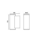Italux Lenta 4K Zewnętrzna Ścienna Czarny piaskowany IP54 2xLED 14W 4000K OWL-2804-2-4K Italux Lenta 4K Zewnętrzna Ścienna Czarny piaskowany IP54 2xLED 14W 4000K OWL-2804-2-4K