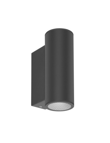 Italux Lenta 4K Zewnętrzna Ścienna Czarny piaskowany IP54 2xLED 14W 4000K OWL-2804-2-4K