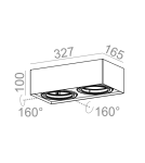 Lampy sufitowe - Aqform SQUARES mini 111x2 natynkowy 40111-0000-T8-PH - produkt 2
