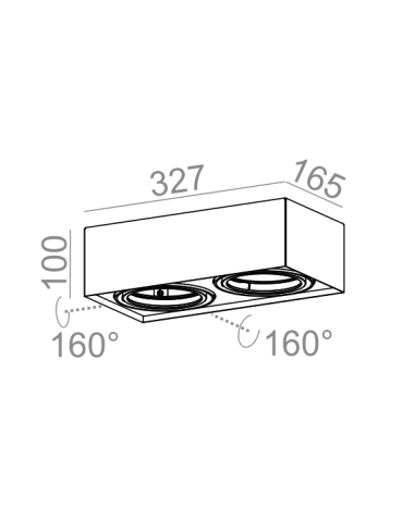 Aqform SQUARES mini 111x2 natynkowy 40111-0000-T8-PH - produkt 2