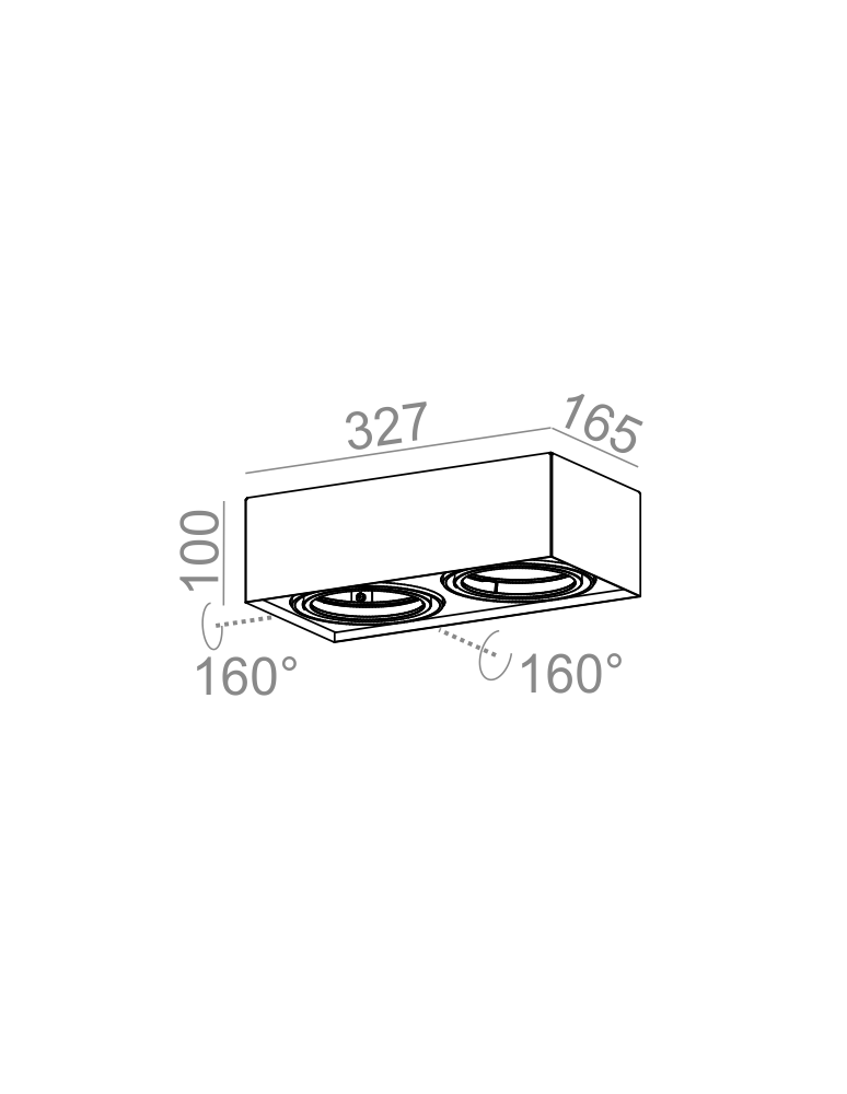 Lampy sufitowe - Aqform SQUARES mini 111x2 natynkowy 40111-0000-T8-PH - produkt kolory-swiatla.pl 2