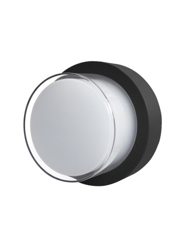 Italux Rosta Zewnętrzna Ścienna Czarny piaskowany IP54 1xLED 12W 4000k OWL-3062-4K