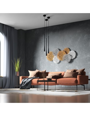 YASKR Lampa Wisząca Elysia 1xLED czarna PL0121-BK  Czarny - produkt 2
