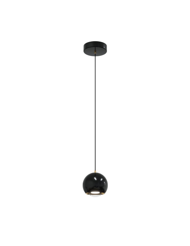 YASKR Lampa Wisząca Aurenia 1xLED czarna PL0122-CB  Czarny