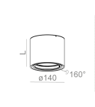 Lampy sufitowe - Aqform TUBA 111 natynkowa 11cm 45611-0000-T8-PH - product 2
