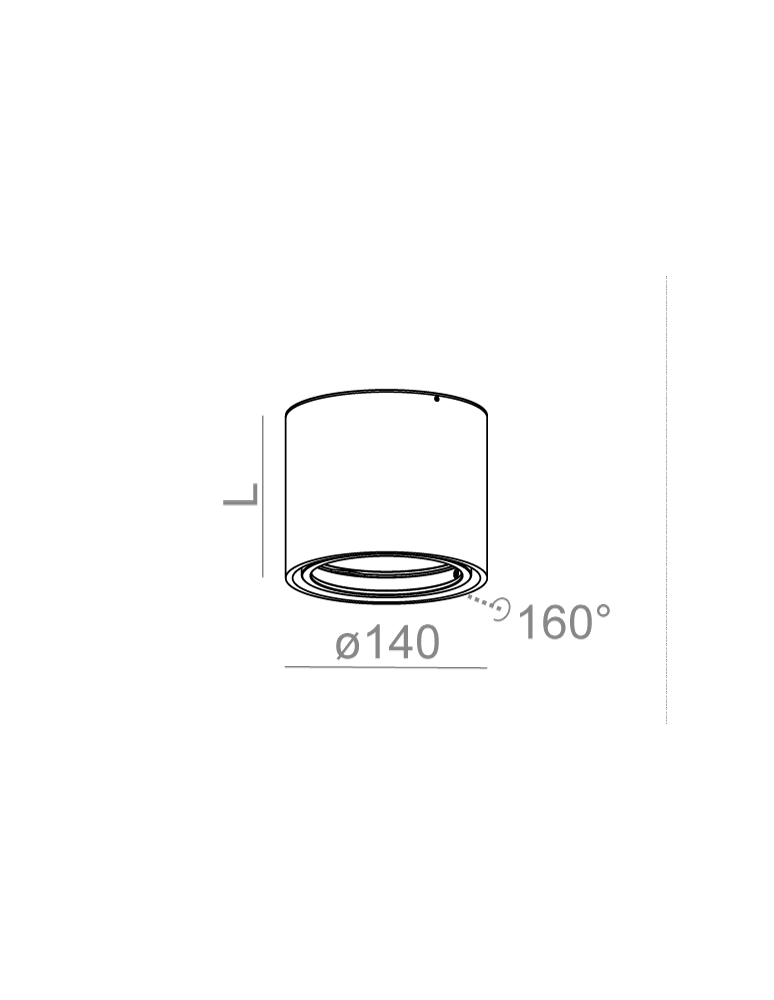 Lampy sufitowe - Aqform TUBA 111 natynkowa 11cm 45611-0000-T8-PH - product kolory-swiatla.pl 2