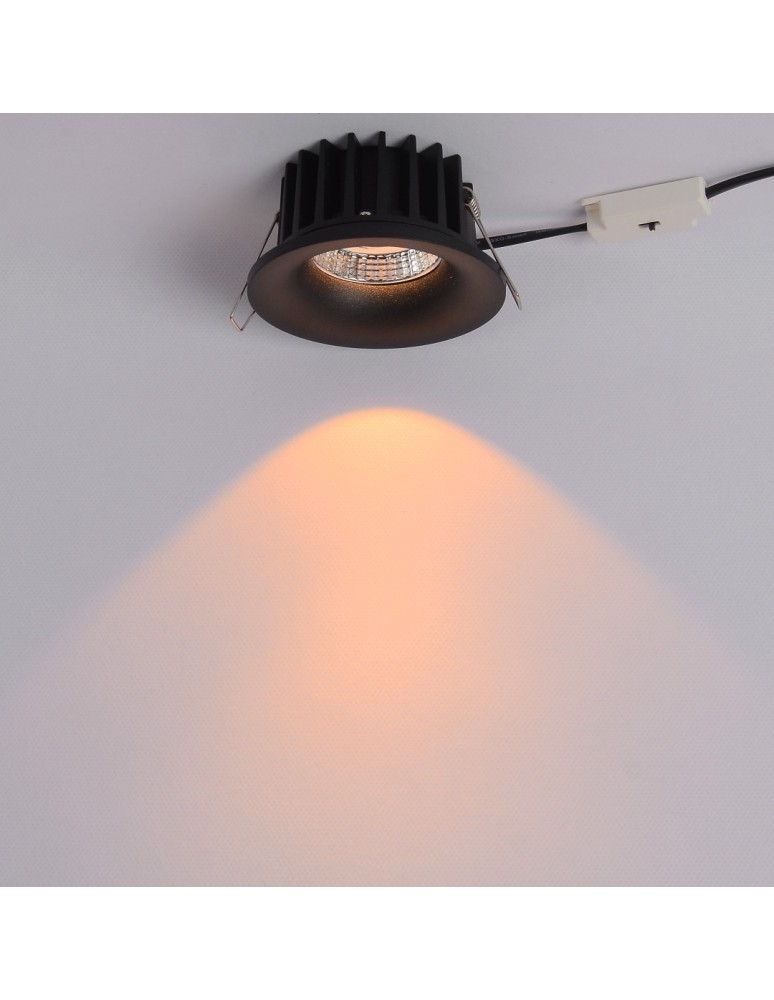 YASKR Oczko podtynkowe Cirro 1xLED czarne RL0104-CCT-BK  Czarny