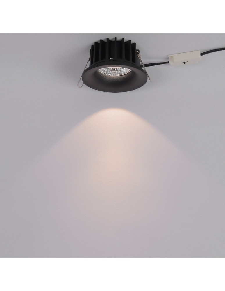 YASKR Oczko podtynkowe Cirro 1xLED czarne RL0104-CCT-BK  Czarny