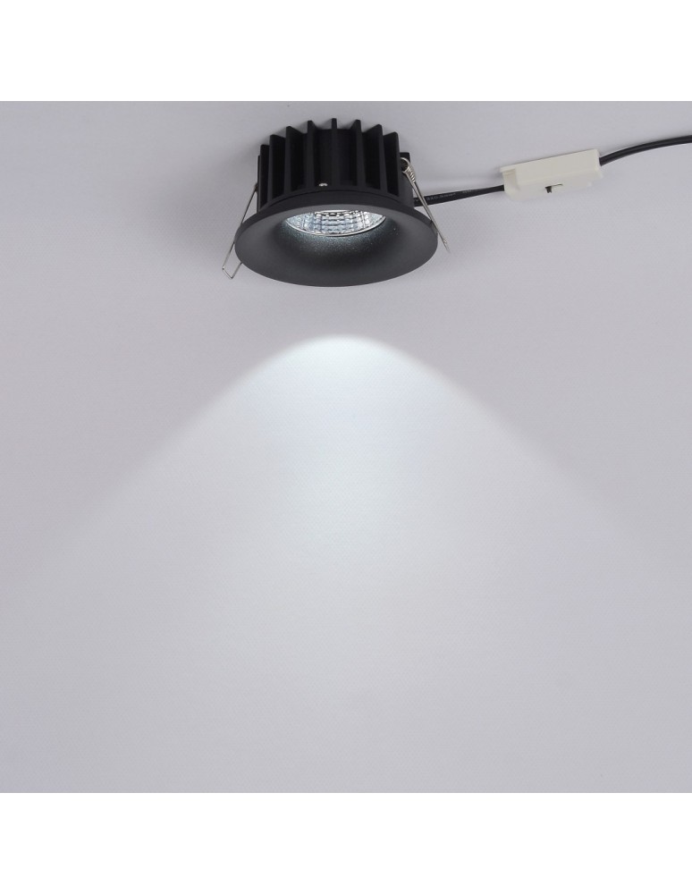 YASKR Oczko podtynkowe Cirro 1xLED czarne RL0104-CCT-BK  Czarny