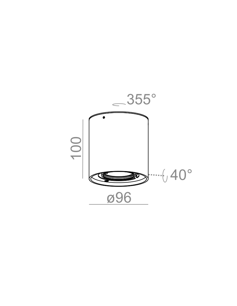 Lampy sufitowe - Aqform TUBA 50 230V natynkowy 45921-0000-U8-PH - produkt kolory-swiatla.pl 2