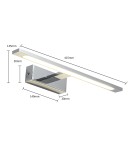 Kinkiety łazienkowe - Light Prestige Isla kinkiet chrom sredni IP44 CCT (zmienna barwa 3000/4000/6500K) LED chrom GS-LWB-12W CH CCT - produkt 5