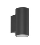 Kinkiety zewnętrzne - Italux Lenta 4K Zewnętrzna Ścienna Czarny piaskowany IP54 2xLED 20W 4000K OWL-2805-2-4K - product 1