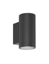 Italux Lenta 4K Zewnętrzna Ścienna Czarny piaskowany IP54 2xLED 20W 4000K OWL-2805-2-4K
