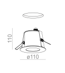 Lampy podtynkowe hermetyczne - Aqform AQUATIC round LED 230V hermetic wpuszczany 37929-M930-D9-PH - product 2