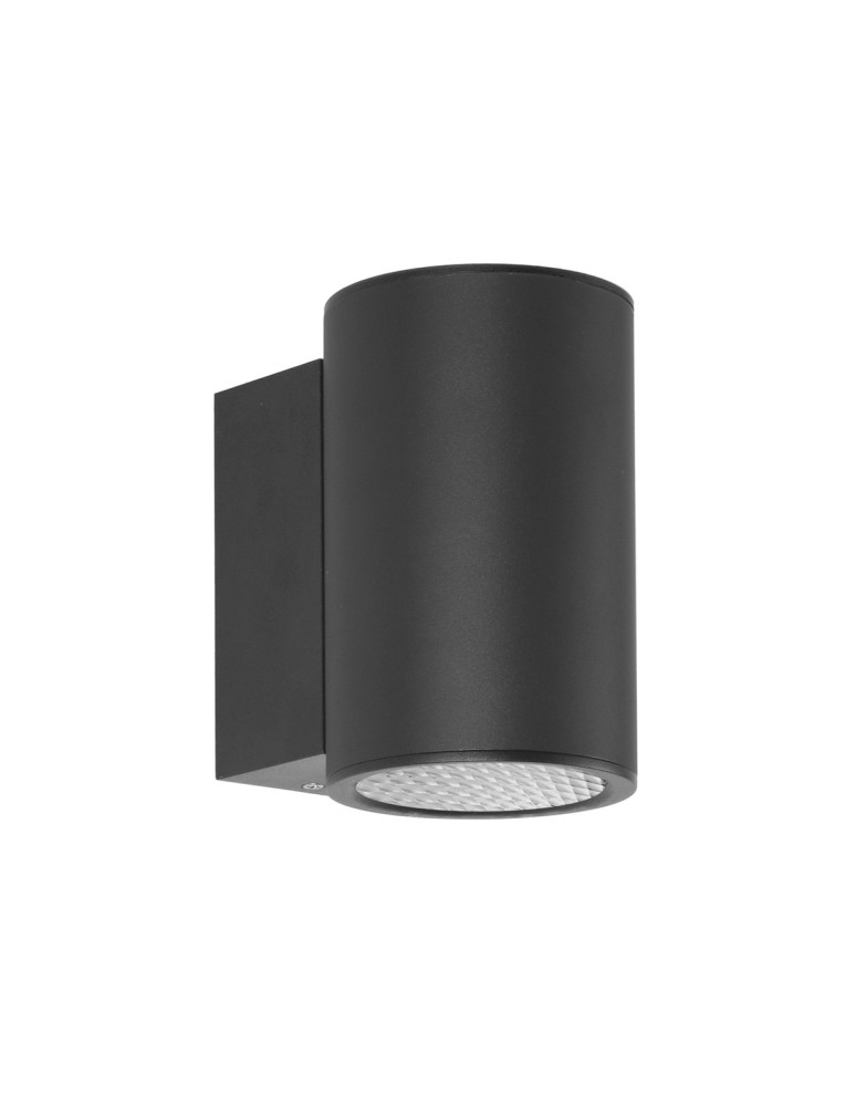 Italux Lenta 4K Zewnętrzna Ścienna Czarny piaskowany IP54 1xLED 15W 4000K OWL-2805-1-4K