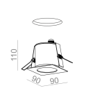 Lampy podtynkowe hermetyczne - Aqform AQUATIC square LED 230V hermetic wpuszczany 37928-M930-D9-PH - product 2