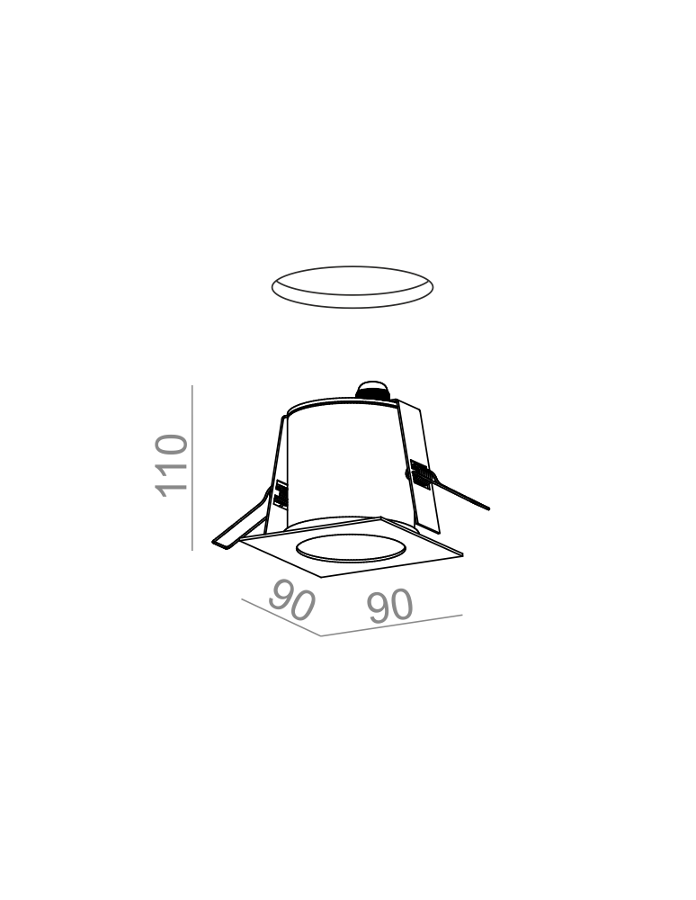 Lampy podtynkowe hermetyczne - Aqform AQUATIC square LED 230V hermetic wpuszczany 37928-M930-D9-PH - product kolory-swiatla.pl 2