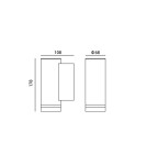 Kinkiety zewnętrzne - Italux Fondo GU10 Zewnętrzna Ścienna Czarny piaskowany IP54 1xGU10 40W OWL-2067-1-GU10 - product 2