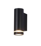 Kinkiety zewnętrzne - Italux Fondo GU10 Zewnętrzna Ścienna Czarny piaskowany IP54 1xGU10 40W OWL-2067-1-GU10 - product 1