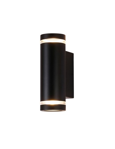 Italux Fondo 3K Zewnętrzna Ścienna Czarny piaskowany IP54 2xLED 14W 3000K OWL-2067-2-3K