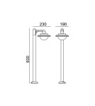 Italux Isola 3K Zewnętrzna Stojąca Czarny piaskowany IP54 1xLED 9W 3000K OFL-6923-3K Italux Isola 3K Zewnętrzna Stojąca Czarny piaskowany IP54 1xLED 9W 3000K OFL-6923-3K