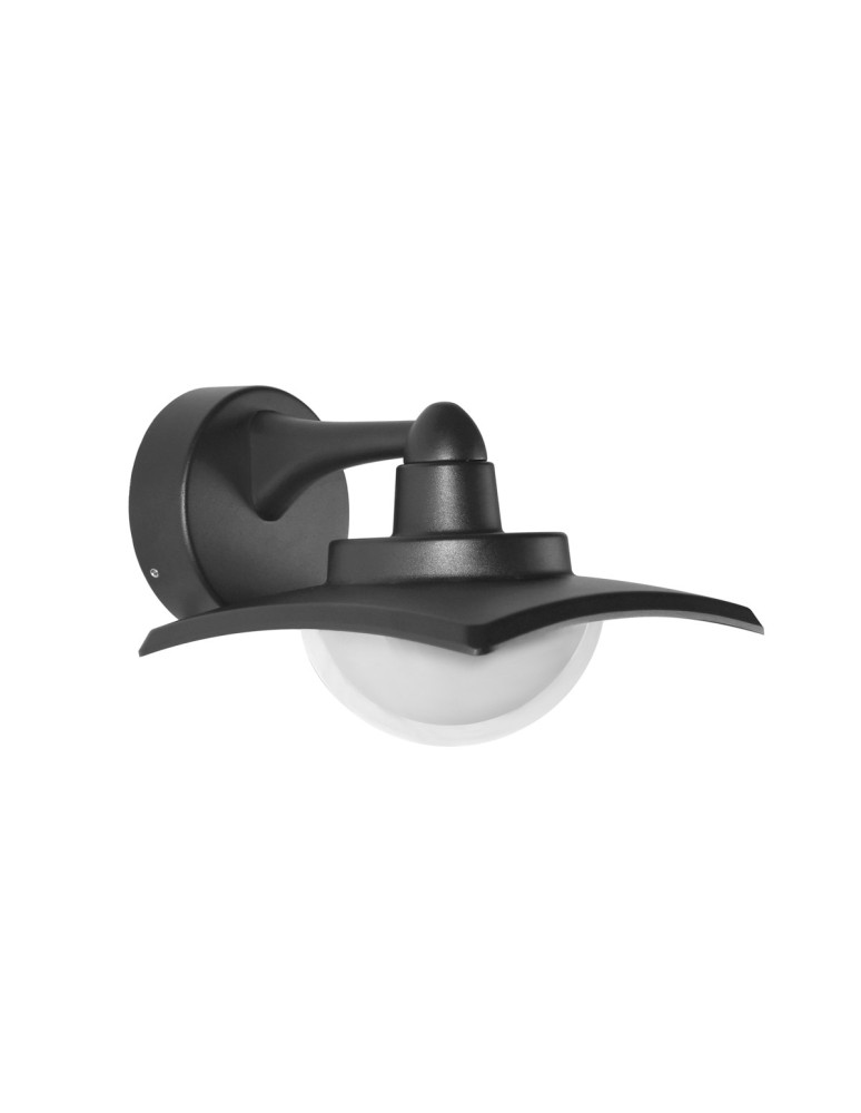 Italux Isola 3K Zewnętrzna Ścienna Czarny piaskowany IP54 1xLED 9W 3000K OWL-6950-3K