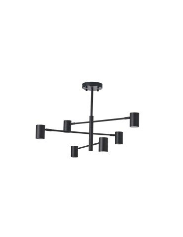 YASKR Lampa Sufitowa Noe 6xGU10 czarna PLC0102-BK