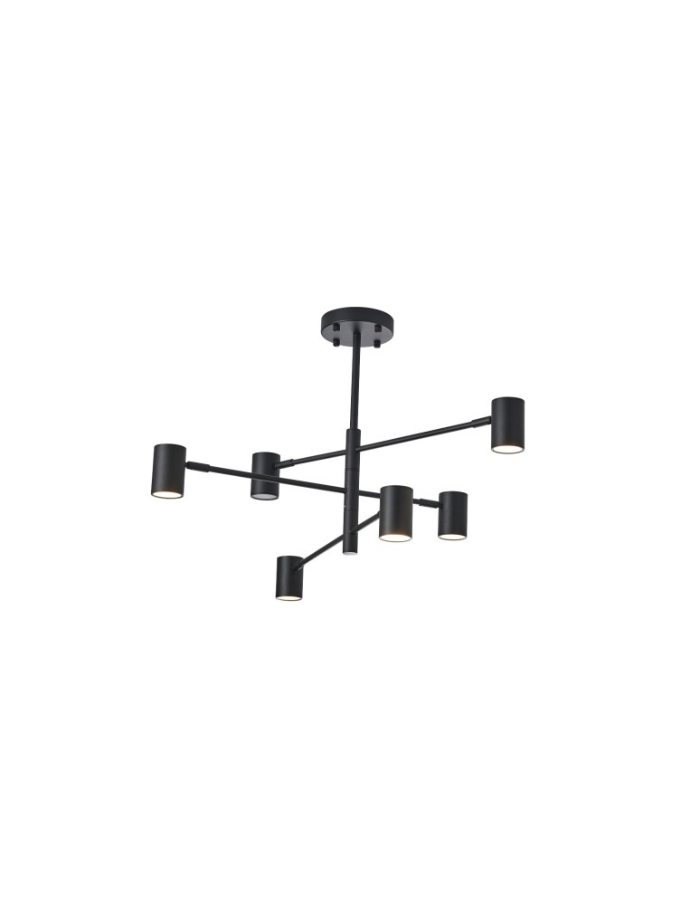 YASKR Lampa Sufitowa Noe 6xGU10 czarna PLC0102-BK YASKR Lampa Sufitowa Noe 6xGU10 czarna PLC0102-BK
