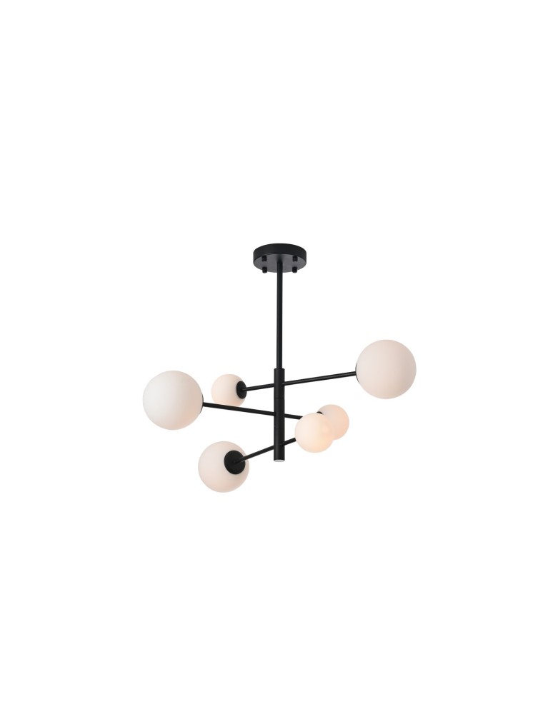 YASKR Lampa Sufitowa Bolti 6xG9 czarna PLC0103-BK YASKR Lampa Sufitowa Bolti 6xG9 czarna PLC0103-BK