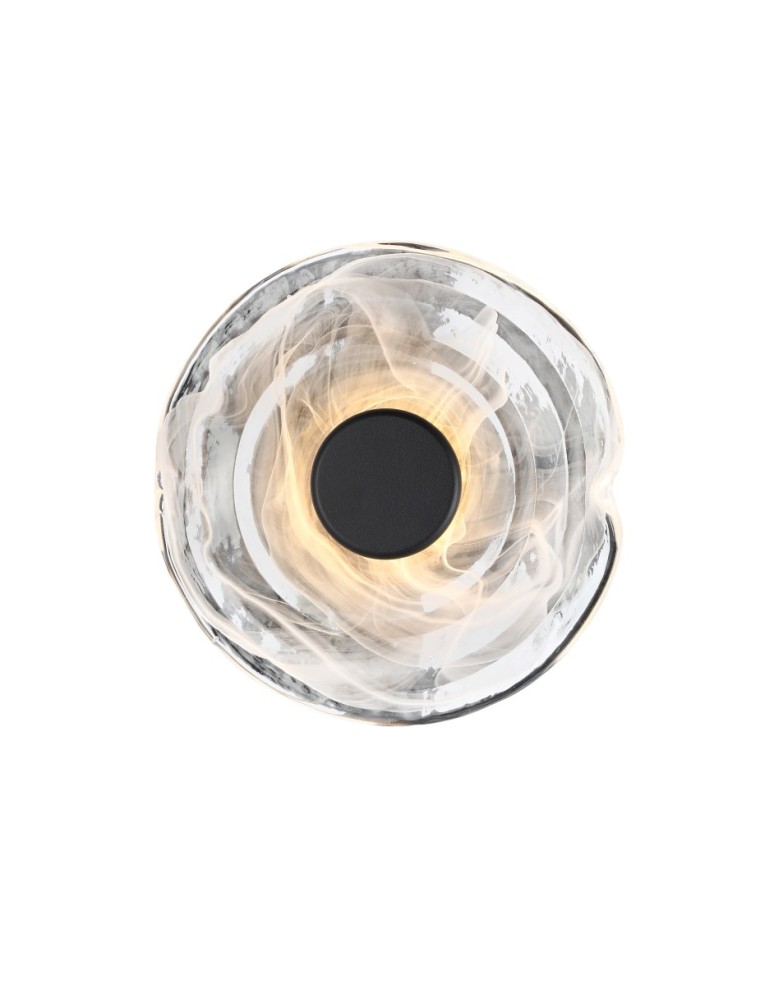 Azzardo NESTOR TOP 30 BK Dymiony Transparentny/Czarny Mat 1xLED Kinkiet Designerski AZ5831