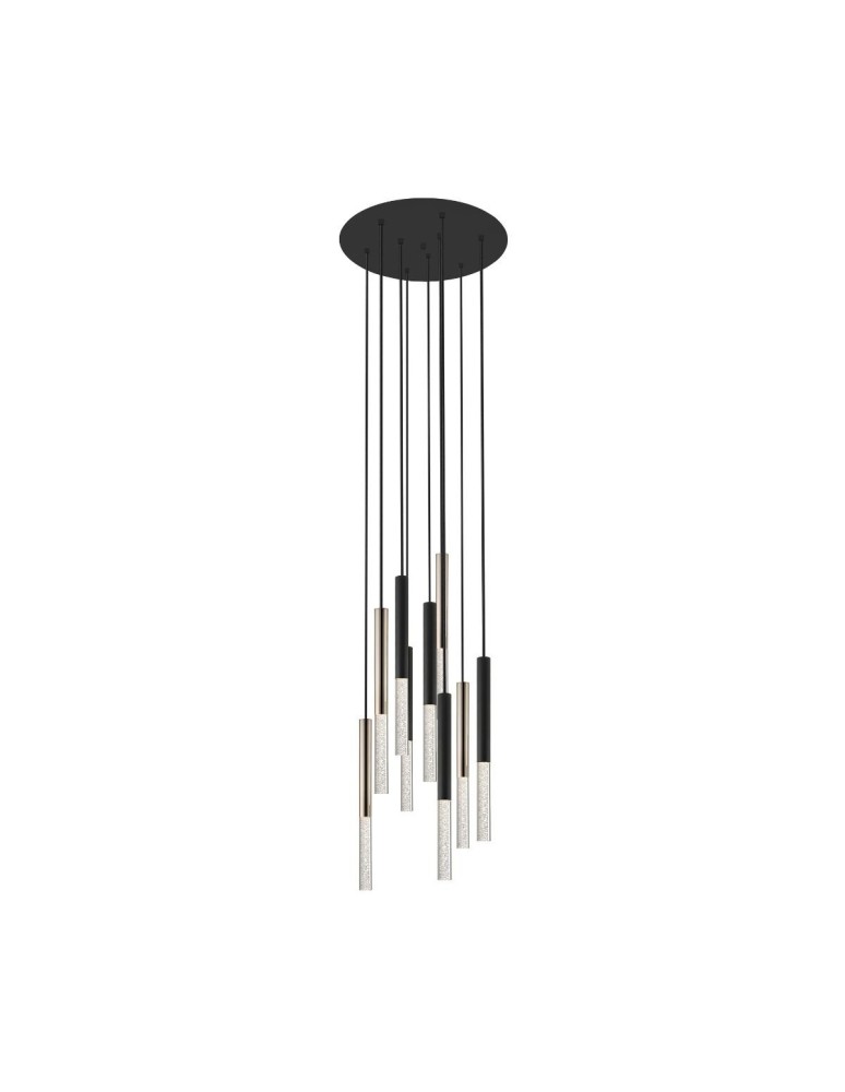 Lampy wiszące sople - Zuma Line One Lampa Wisząca Czarny Mat+Złota/Matt Black+French Gold P0461-09L-P7SD - produkt kolory-swiatla.pl 1