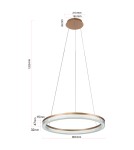 Lampy wiszące okręgi - Light Prestige Lampa wisząca Midway Cristal duża triangle 1xLED LP-033/1P L GD Cristal Triangle - product 12