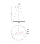 Lampy wiszące okręgi - Light Prestige Lampa wisząca Midway Cristal duża triangle 1xLED LP-033/1P L GD Cristal Triangle - product 13