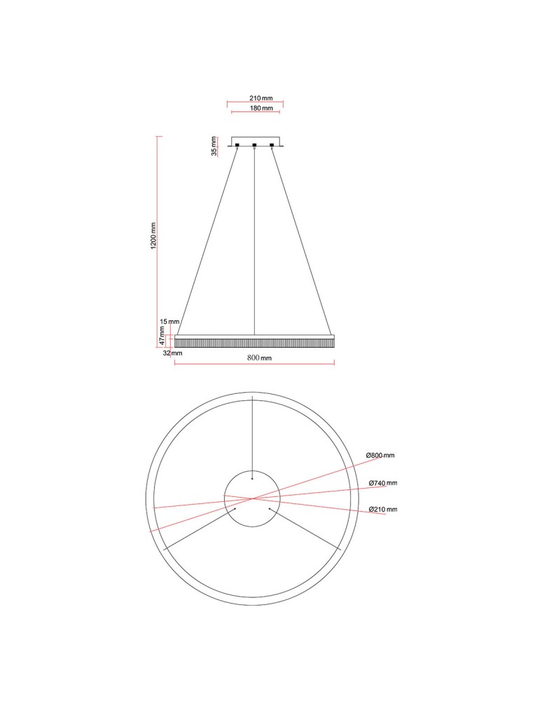 Light Prestige Lampa wisząca Midway Cristal duża triangle 1xLED LP-033/1P L GD Cristal Triangle