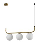 Light Prestige Lampa wisząca Alisa 3xE14 złota/biała LP-005/3L GD Light Prestige Lampa wisząca Alisa 3xE14 złota/biała LP-005/3L GD