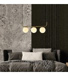 Light Prestige Lampa wisząca Alisa 3xE14 złota/biała LP-005/3L GD Light Prestige Lampa wisząca Alisa 3xE14 złota/biała LP-005/3L GD