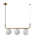 Light Prestige Lampa wisząca Alisa 3xE14 złota/biała LP-005/3L GD Light Prestige Lampa wisząca Alisa 3xE14 złota/biała LP-005/3L GD