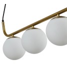 Light Prestige Lampa wisząca Alisa 3xE14 złota/biała LP-005/3L GD Light Prestige Lampa wisząca Alisa 3xE14 złota/biała LP-005/3L GD