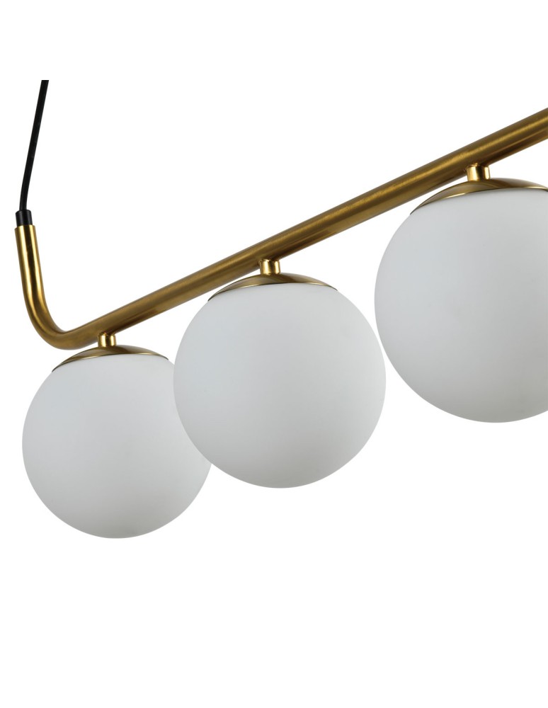 Light Prestige Lampa wisząca Alisa 3xE14 złota/biała LP-005/3L GD Light Prestige Lampa wisząca Alisa 3xE14 złota/biała LP-005/3L GD
