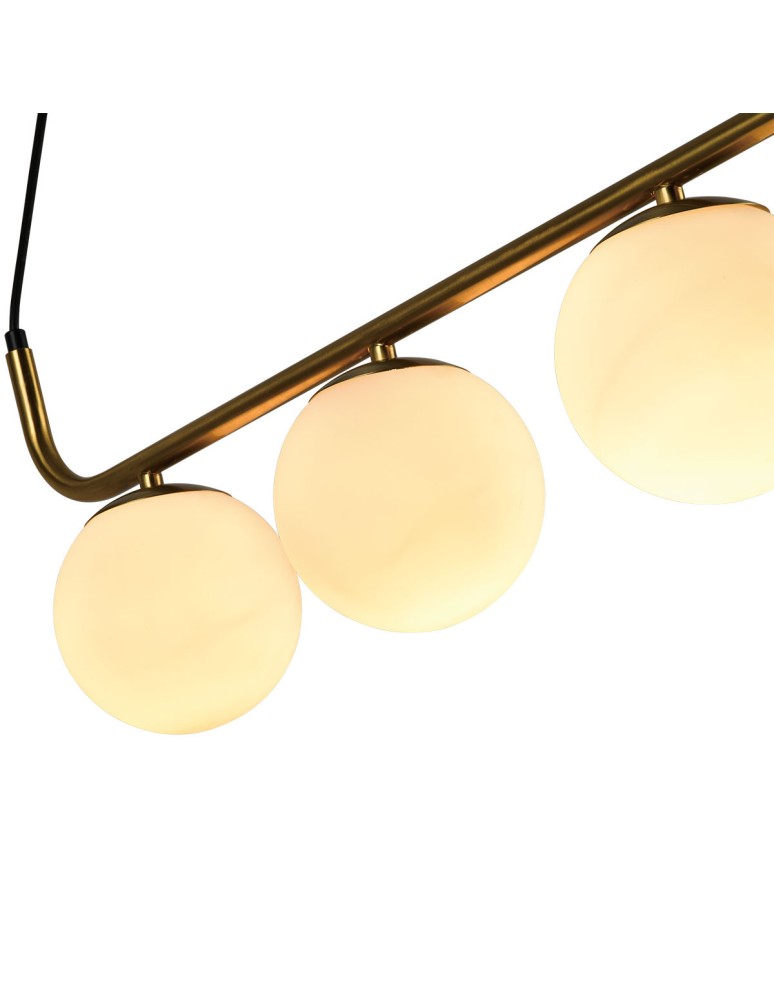Light Prestige Lampa wisząca Alisa 3xE14 złota/biała LP-005/3L GD Light Prestige Lampa wisząca Alisa 3xE14 złota/biała LP-005/3L GD