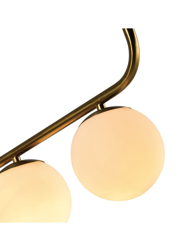 Light Prestige Lampa wisząca Alisa 3xE14 złota/biała LP-005/3L GD Light Prestige Lampa wisząca Alisa 3xE14 złota/biała LP-005/3L GD