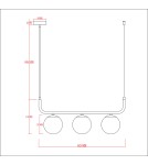 Light Prestige Lampa wisząca Alisa 3xE14 złota/biała LP-005/3L GD Light Prestige Lampa wisząca Alisa 3xE14 złota/biała LP-005/3L GD