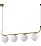 Lampy wiszące kule - Light Prestige Lampa wisząca Alisa 4xE14 złota/biała LP-005/4L GD - product 1