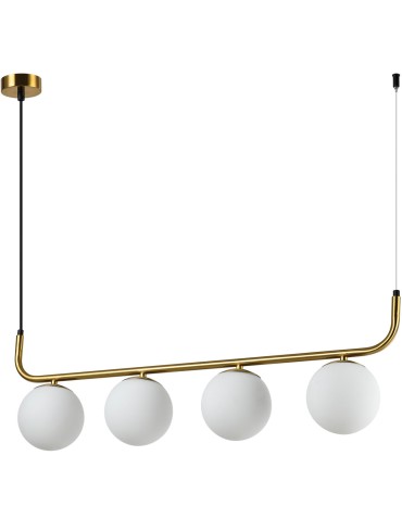 Light Prestige Lampa wisząca Alisa 4xE14 złota/biała LP-005/4L GD
