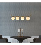 Lampy wiszące kule - Light Prestige Lampa wisząca Alisa 4xE14 złota/biała LP-005/4L GD - product 2