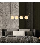 Lampy wiszące kule - Light Prestige Lampa wisząca Alisa 4xE14 złota/biała LP-005/4L GD - product 4
