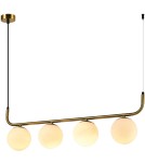 Lampy wiszące kule - Light Prestige Lampa wisząca Alisa 4xE14 złota/biała LP-005/4L GD - product 5