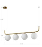 Lampy wiszące kule - Light Prestige Lampa wisząca Alisa 4xE14 złota/biała LP-005/4L GD - product 8