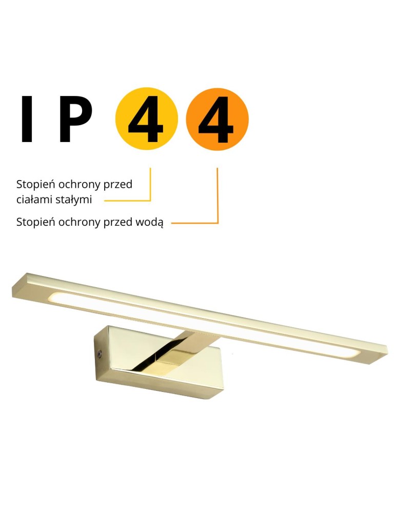 Light Prestige Kinkiet Isla średni CCT 1xLED złoty IP44 GS-LWB-12W GOLD CCT