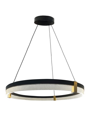 Light Prestige Lampa wisząca Plum 1 LED CCT duża czarna LP-0407/1P L BK Triangle